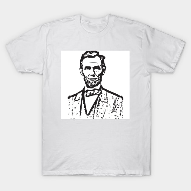 Abraham Lincoln Abstract Art T-Shirt by BruceALMIGHTY Baker